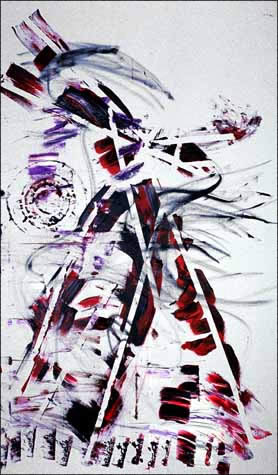 Bending To Its Will #5, oil on canvas, 60"x36"