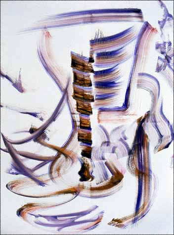 Easel As Totem: 3, oil on canvas, 48"x36"