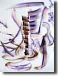 Easel As Totem: 3, oil on canvas, 48"x36"