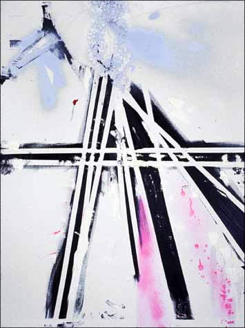 Easel As Totem: 5, oil on canvas, 48"x36"