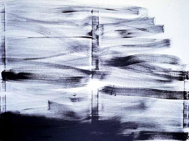 Easel As Totem: 7, oil on canvas, 36"x48"