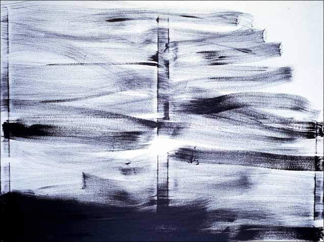 Easel As Totem: 7, oil on canvas, 36"x48"