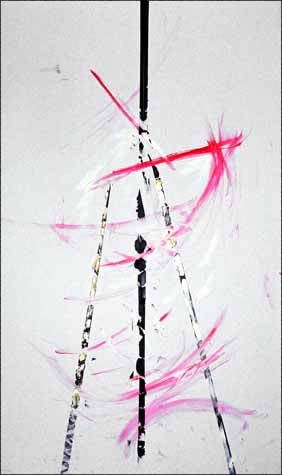 Easel As Totem: 9, oil on canvas, 60"x36"