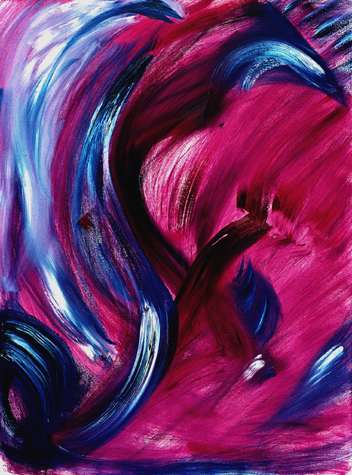Flying Snake Fish, oil on canvas, 48"x36"