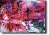 Jesus Christ On A Camera Blessing The Fireflies, oil on canvas, 36"x48"