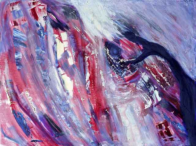 Swimming Past It, oil on canvas, 36"x48"
